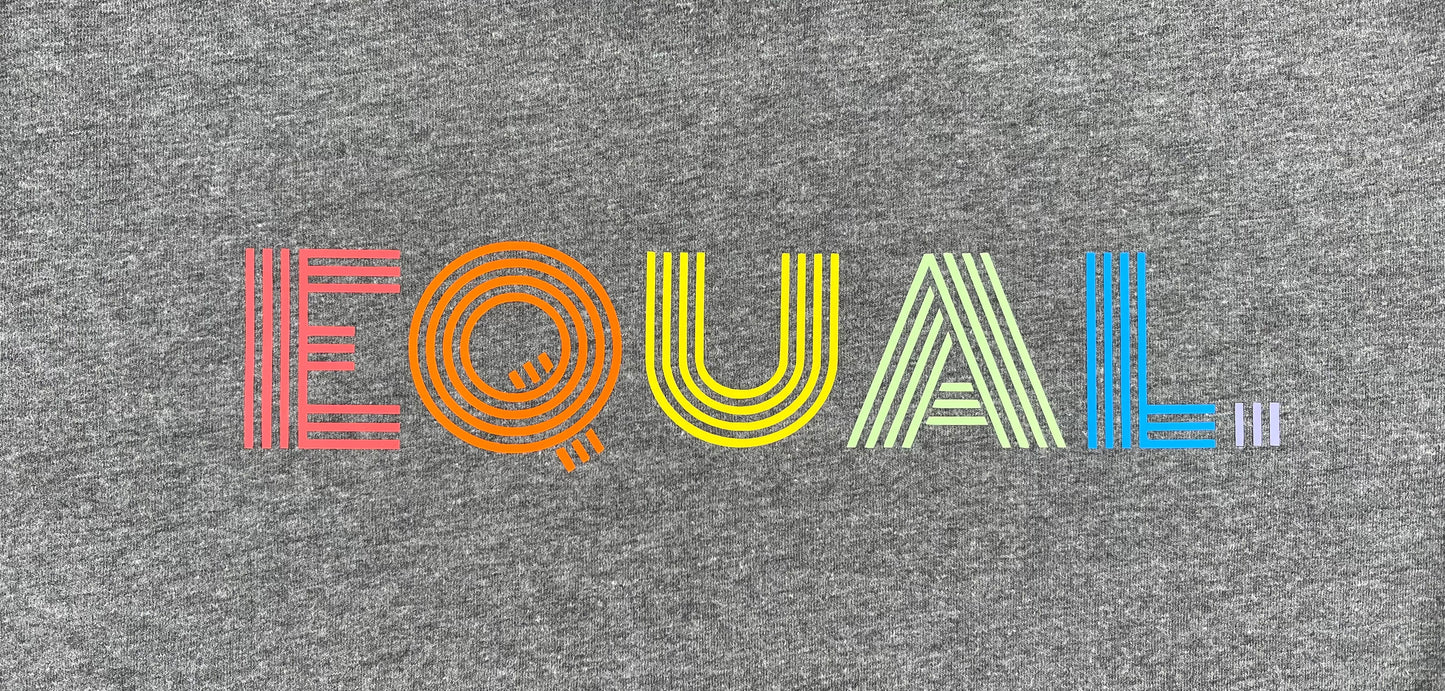 Rainbow “Equal.” Letter Graphic Tee