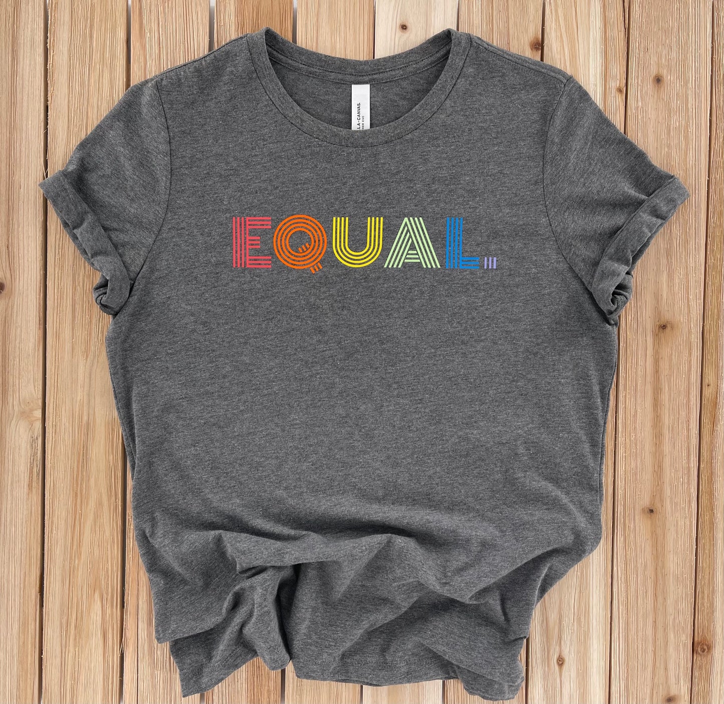 Rainbow “Equal.” Letter Graphic Tee