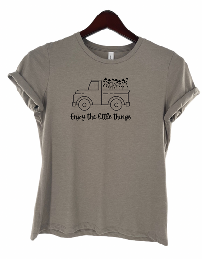 Enjoy the Little Things Women's Flower Truck Shirt