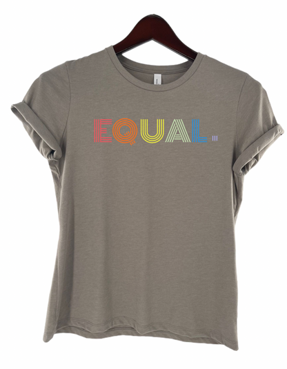 Rainbow “Equal.” Letter Graphic Tee