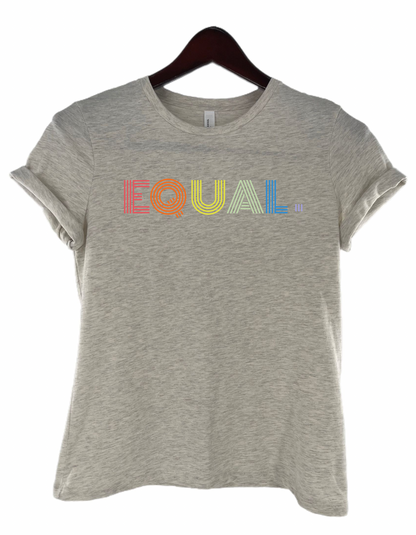 Rainbow “Equal.” Letter Graphic Tee