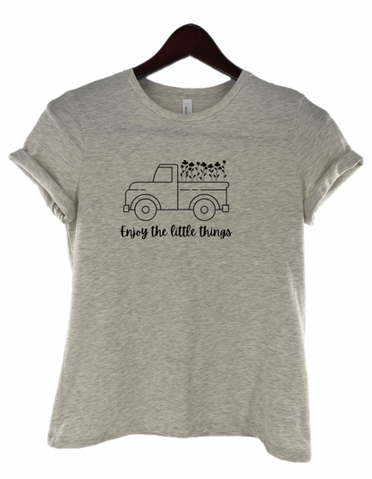 Enjoy the Little Things Women's Flower Truck Shirt