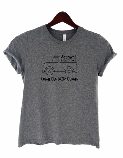 Enjoy the Little Things Women's Flower Truck Shirt